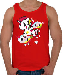 printfashion unikornis - Férfi atléta - Piros (2521447)