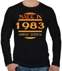 printfashion 1983 - Férfi hosszú ujjú póló - Fekete (12778857)