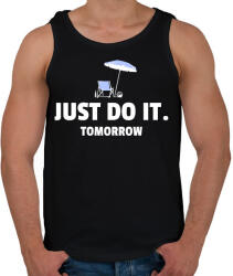 printfashion JUST DO IT TOMORROW 2 - Férfi atléta - Fekete (10743572)