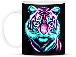 printfashion Neon tigris - Bögre - Fekete (13374887)