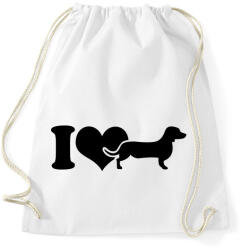 printfashion Tacskó - Sportzsák, Tornazsák - Fehér (5027065)