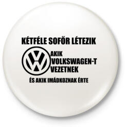 printfashion Kétféle VW Sofőr - Kitűző, hűtőmágnes - Fehér (3081003)