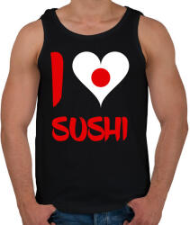 printfashion I love sushi - Férfi atléta - Fekete (1245266)