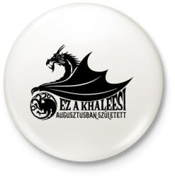 printfashion Augusztus - Kitűző, hűtőmágnes - Fehér (3081181)