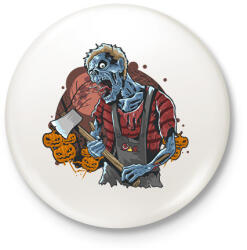 printfashion Halloween csontváz szörny - Kitűző, hűtőmágnes - Fehér (9454942)