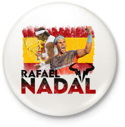 printfashion Rafael Nadal - Kitűző, hűtőmágnes - Fehér (16804390)