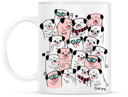 printfashion Cuki mopszok - Bögre - Fehér (3023228)