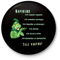 printfashion grincs napirendje - Kitűző, hűtőmágnes - Fekete (14958487)