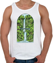 printfashion Vízesés - Férfi atléta - Fehér (5225663)