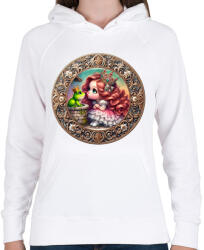 printfashion Elvarázsolt béka - Női kapucnis pulóver - Fehér (15625477)