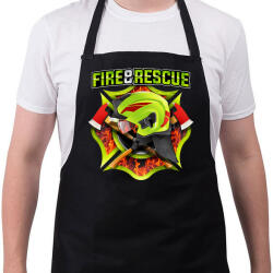 printfashion Fire and Rescue - Kötény - Fekete (4925394)