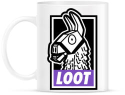 printfashion Fortnite Llama Loot - Bögre - Fehér (1096332)