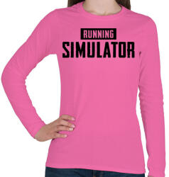 printfashion Running simulator - Női hosszú ujjú póló - Rózsaszín (2317951)