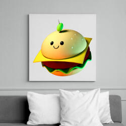 printfashion Cuki burger - Vászonkép - Fehér (6640014)