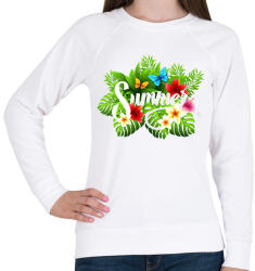 printfashion Summer flowers - Női pulóver - Fehér (1616818)