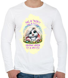 printfashion Locsolkodós póló - Férfi hosszú ujjú póló - Fehér (15785683)