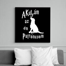 printfashion A Kutyám az én Patrónusom - Vászonkép - Fekete (16484892)