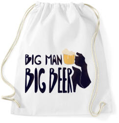 printfashion Big Man Big Beer (version 2) - Sportzsák, Tornazsák - Fehér (13397109)