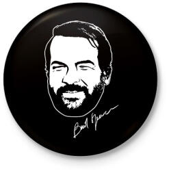 printfashion Bud Spencer - Kitűző, hűtőmágnes - Fekete (6107411)