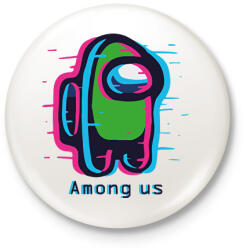 printfashion Among us - Kitűző, hűtőmágnes - Fehér (4121741)