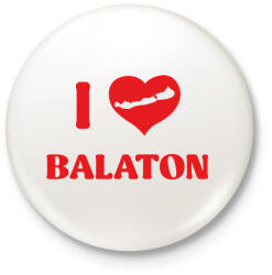 printfashion I Love Balaton - Kitűző, hűtőmágnes - Fehér (7345789)