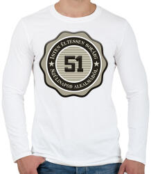 printfashion 51 - Férfi hosszú ujjú póló - Fehér (7217456)