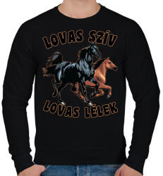 printfashion lovas - Férfi pulóver - Fekete (8960345)
