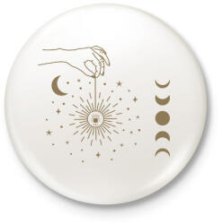 printfashion Game with the Sun - Kitűző, hűtőmágnes - Fehér (6278238)