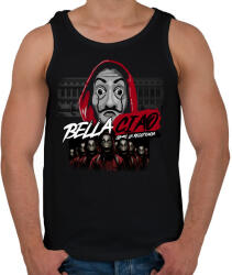 printfashion Bella Ciao - Férfi atléta - Fekete (5380360)