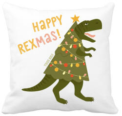 printfashion Karácsonyi dínó - Párnahuzat, Díszpárnahuzat - Fehér (5638215)