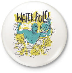 printfashion Vízilabda sport - water polo - Kitűző, hűtőmágnes - Fehér (5614854)