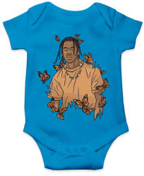 printfashion Travis Scott - Baba Body - Azúrkék (2407229)