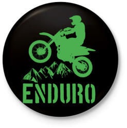 printfashion Enduro - Kitűző, hűtőmágnes - Fekete (4252691)