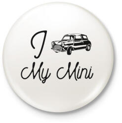 printfashion I love my Mini - Kitűző, hűtőmágnes - Fehér (10648893)