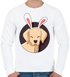 printfashion Bunnydog - Férfi pulóver - Fehér (2399811)