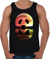 printfashion Panda hold - Férfi atléta - Fekete (2373806)