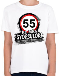 printfashion 55 és még gyorsulok - Gyerek póló - Fehér (12850276)