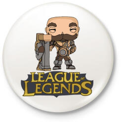 printfashion LOL Braum - Kitűző, hűtőmágnes - Fehér (3081740)