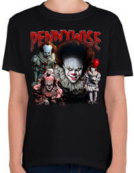 printfashion Pennywise - Gyerek póló - Fekete (14209540)