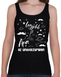 printfashion Legjobb apa az univerzumban - Női atléta - Fekete (7442176)