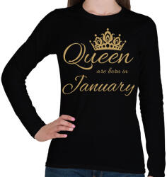 printfashion Queen - Női hosszú ujjú póló - Fekete (4645196)