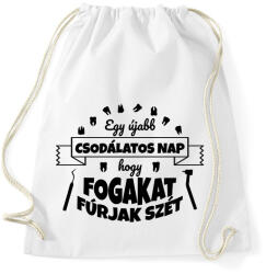 printfashion Csodálatos nap - Fogorvos - Sportzsák, Tornazsák - Fehér (10351687)