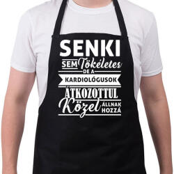 printfashion kardiologus póló - Kötény - Fekete (4927823)