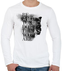 printfashion Francia Bulldog - Férfi hosszú ujjú póló - Fehér (1359539)