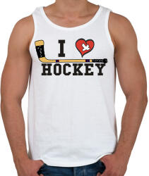 printfashion I love hockey - Férfi atléta - Fehér (15646270)