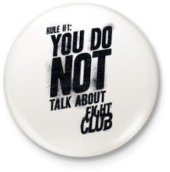 printfashion Fight Club: Rule One - Kitűző, hűtőmágnes - Fehér (3090132)