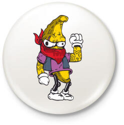 printfashion Banana Johnny - Kitűző, hűtőmágnes - Fehér (3083125)