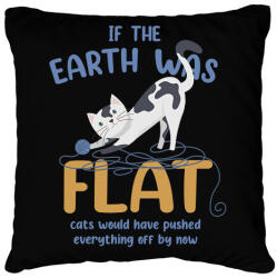 printfashion If the Earth was flat - Párnahuzat, Díszpárnahuzat - Fekete (7331276)