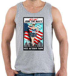 printfashion Csatlakozz a tengerészethez - Férfi atléta - Sport szürke (170819)