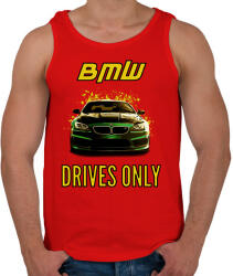 printfashion BMW-DRIVES ONLY - Férfi atléta - Piros (2203473)